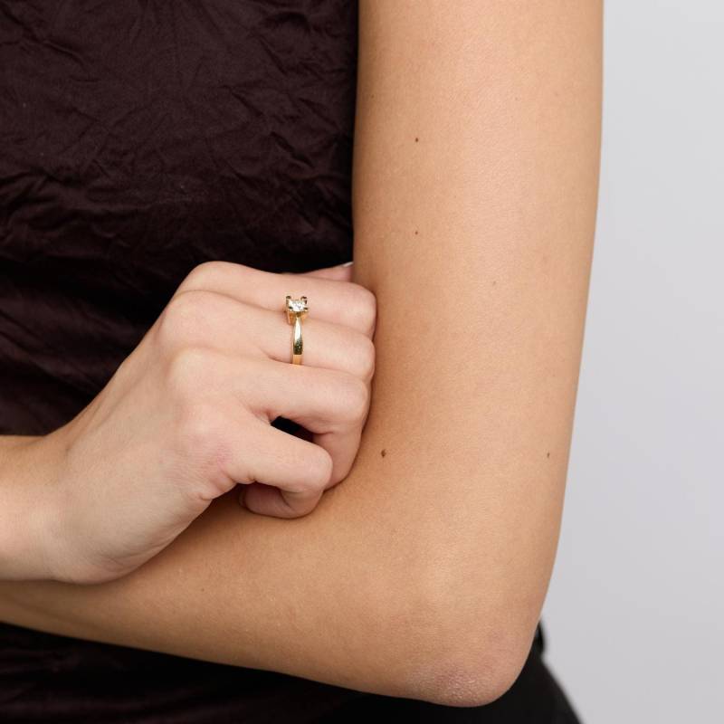 Ring Mit Diamant in 14K Gold Größe 6 - | Echtes von AnothersLegacy