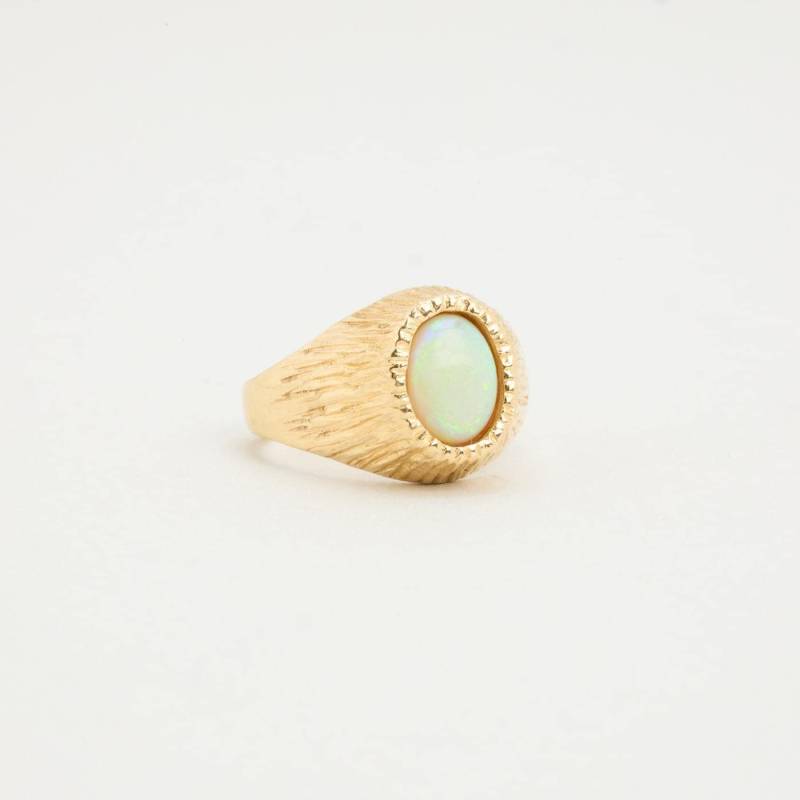Ring Mit Opalscheibe in 14K Gold Gr. 4 | Echtes von AnothersLegacy