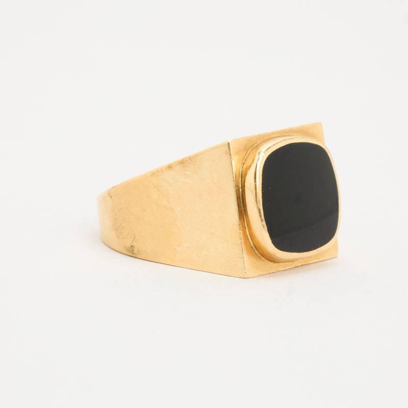Ring Mit Und Onyx in 14K Gold Gr. 9 | Massiv Qualität Fein von AnothersLegacy