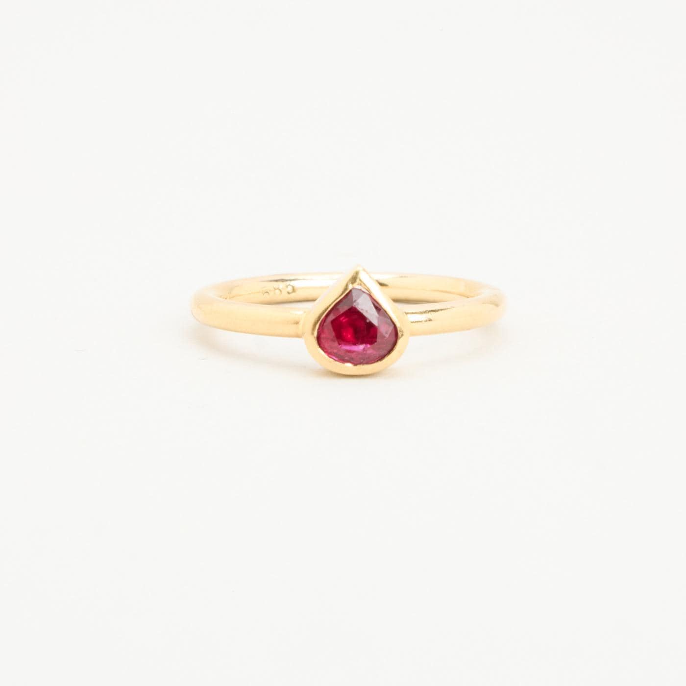 Ring Mit Und Rubin in 14K Gold Gr. 5 | Massiv Minimalistisch von AnothersLegacy