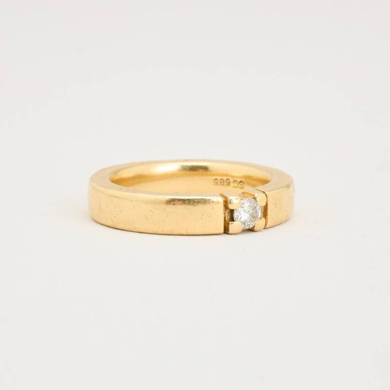 Scrouples Ring Mit Diamant | 0.11 Ct in 14K Gold Gr. 5 - | Solide von AnothersLegacy