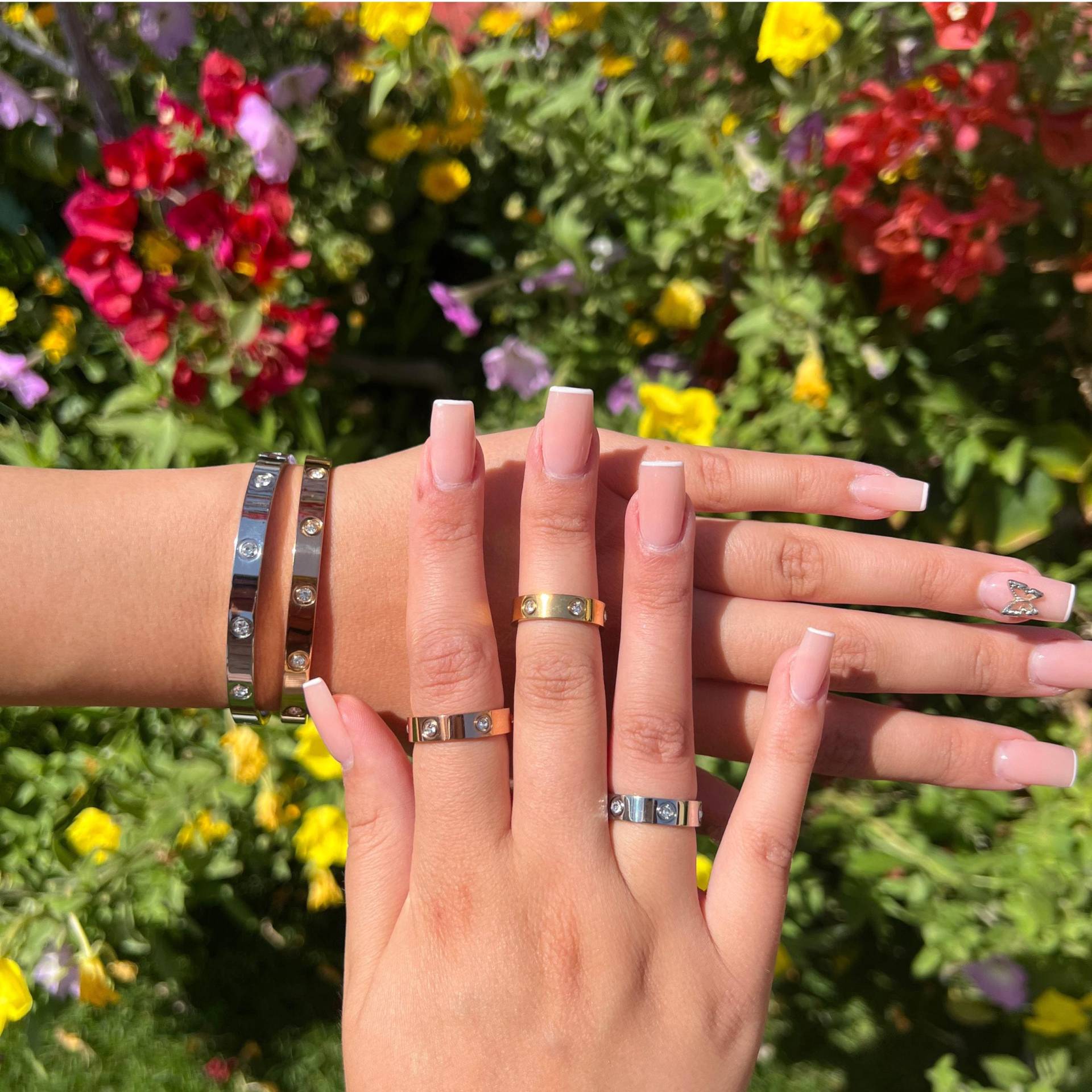 Edelstahl Ring Gold, Mit Funkelnden Steinen Für Frauen Und Männer, in Silber Roségold, Geschenk Männer Edelstahl Ring Gold, Mit Funkelnden Steinen Für Frauen Und Männer, in Silber Roségold, Geschenk Männer von AnouksBijoux