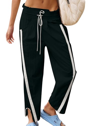 Anoumcy Lässige Damenhose, lockere Passform, hohe Taille, Reisen, Arbeit, Sweatpants mit Taschen, Schwarz, S Anoumcy Lässige Damenhose, lockere Passform, hohe Taille, Reisen, Arbeit, Sweatpants mit Taschen, Schwarz, S von Anoumcy