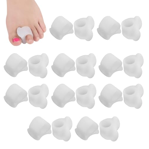 10 Paar Silikon Zehenspreizer für Hallux Valgus Korrektur - Damen und Herren, Zehentrenner, Hammerzehen Korrektur, Zehenschutz, Toe Spacer und Stretcher von Anrbb