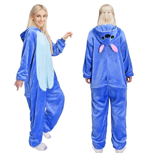 Ansamy Pyjamas Onesies Cosplay Erwachsene Tiere Halloween Kostüm Kleid Loungewear 148cm-188cm Körpergröße (Herren, Damen, Unisex) von Ansamy