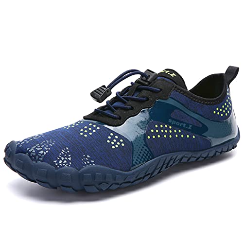 Ansbowey Wasserschuhe Damen Schnell Trocknend Strandschuhe rutschfeste Aquaschuhe Herren Leicht Schwimmschuhe Badeschuhe Barfuß Schuhe Unisex Blau 39EU von Ansbowey