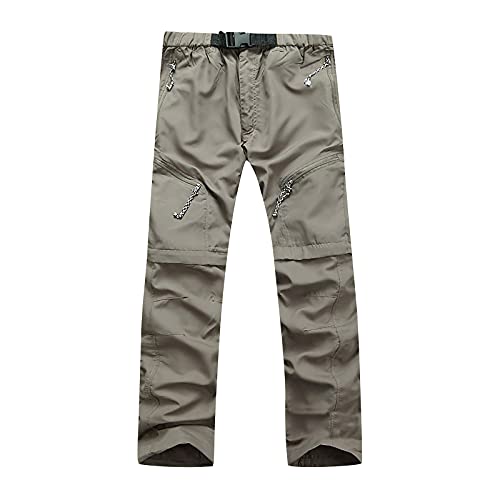 Ansenesna Hose Herren Cargo Abnehmbar Gummibund Cargohose Männer Reißverschluss Taschen Lange Beine Elastischer Bund Hosen von Ansenesna