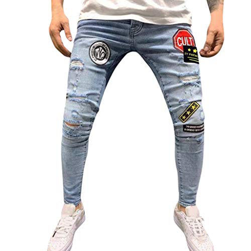 Ansenesna Jeans Herren Slim Fit Destroyed Unten Eng Hose Männer Mit Löcher Zerrissen Denim Hosen Lang Ripped Jeanshose Ansenesna Jeans Herren Slim Fit Destroyed Unten Eng Hose Männer Mit Löcher Zerrissen Denim Hosen Lang Ripped Jeanshose von Ansenesna