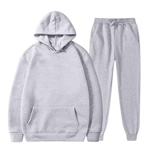 Ansenesna Jogginganzug Damen Herren Winter Baggy Zweiteiler Trainingsanzug Unisex Mit Kapuze Oversize Hosenanzug Sportlich Elegant 2 Teilig Hausanzug Frauen Männer Kuschelig Jogging Anzug von Ansenesna
