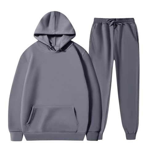 Ansenesna Jogginganzug Damen Herren Winter Baggy Zweiteiler Trainingsanzug Unisex Mit Kapuze Oversize Hosenanzug Sportlich Elegant 2 Teilig Hausanzug Frauen Männer Kuschelig Jogging Anzug von Ansenesna