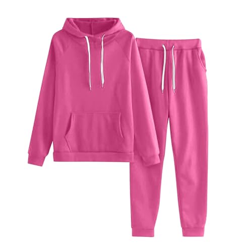 Ansenesna Jogginganzug Damen Set Mit Kapuze Trainingsanzug Zweit Damen Hausanzug Frauen Kuschelig Warm Winter Hosenanzug Im Joggingstyle Zweiteiler Jogginganzug 2 Teilig Sportanzug von Ansenesna