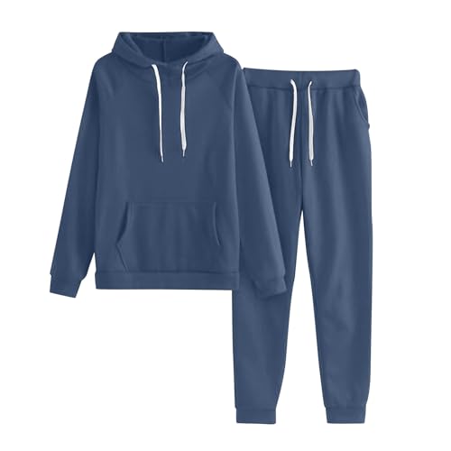 Ansenesna Jogginganzug Damen Set Mit Kapuze Trainingsanzug Zweit Damen Hausanzug Frauen Kuschelig Warm Winter Hosenanzug Im Joggingstyle Zweiteiler Jogginganzug 2 Teilig Sportanzug von Ansenesna