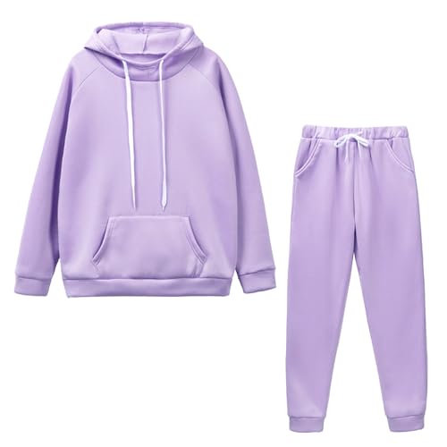 Ansenesna Jogginganzug Damen Set Mit Kapuze Trainingsanzug Zweit Damen Hausanzug Frauen Kuschelig Warm Winter Hosenanzug Im Joggingstyle Zweiteiler Jogginganzug 2 Teilig Sportanzug von Ansenesna