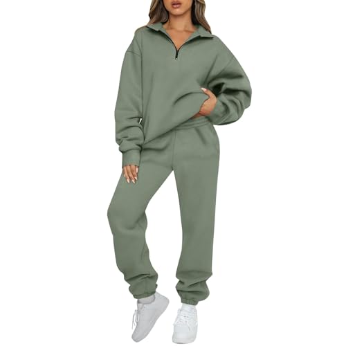 Ansenesna Jogginganzug Damen Set Winter Baggy Zweiteiler Trainingsanzug Damen Mit Kapuze Oversize Hausanzug Frauen Kuschelig Elegant Hosenanzug Sportlich 2 Teilig Jogging Anzug 2 Teiler von Ansenesna