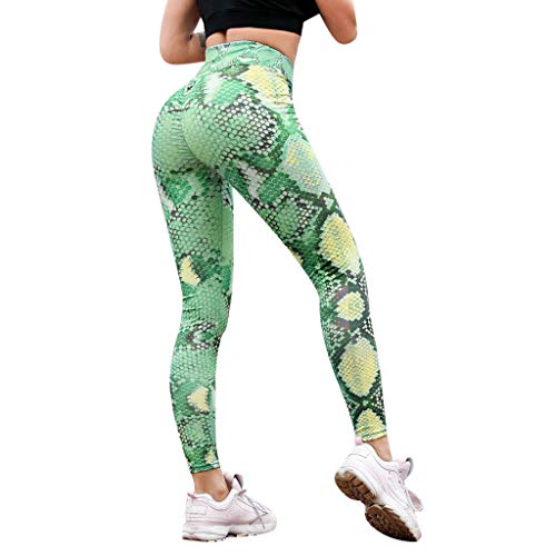 Ansenesna Leggings Damen Sport Schlangenmuster High Waist Hose Jogger Fitness Stretch Skinny Elegant Jogginghose Frauen Gummibund Gummizug Yoga Hosen Elastischer Bund Sporthose von Ansenesna