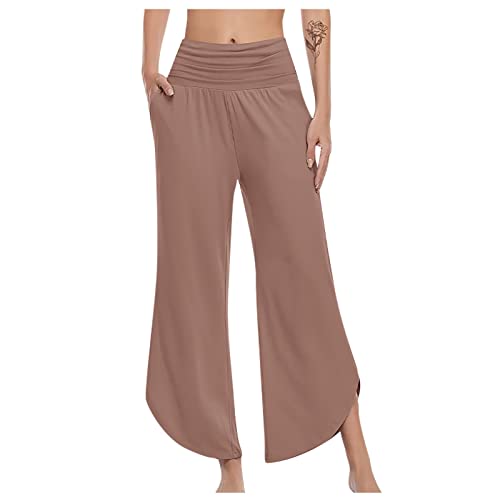 Ansenesna Leichte Sommerhose Damen Lang Einfarbig Hoher Bund Hose Mit Gummizug Weites Bein Yoga Hosen Elegant Frauen High Waist Gummibund Sport Hose Locker Pumphose Ansenesna Leichte Sommerhose Damen Lang Einfarbig Hoher Bund Hose Mit Gummizug Weites Bein Yoga Hosen Elegant Frauen High Waist Gummibund Sport Hose Locker Pumphose von Ansenesna