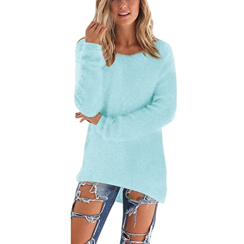 Ansenesna Pullover Damen Winter Elegant Winterpullover Damen Wolle Warm Flauschig Pulli Frauen Plüsch Thermo Dicke Winterpulli Kuschel Einfarbig Langarm Tops Ansenesna Pullover Damen Winter Elegant Winterpullover Damen Wolle Warm Flauschig Pulli Frauen Plüsch Thermo Dicke Winterpulli Kuschel Einfarbig Langarm Tops von Ansenesna