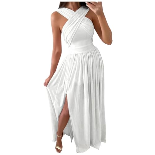 Ansenesna Silvester Kleid Damen Lang Abendkleid Damen mit Schlitz Partykleid Frauen Ärmellos Rückenfrei Festliche Kleider Einfarbig Schick Party Ballkleid Ansenesna Silvester Kleid Damen Lang Abendkleid Damen mit Schlitz Partykleid Frauen Ärmellos Rückenfrei Festliche Kleider Einfarbig Schick Party Ballkleid von Ansenesna