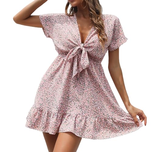 Ansenesna Sommerkleid Damen Kurz Elegant Kleider Damen Sommer Geblümt Sommerkleider Damen Leicht Und Luftig Mini Kleid Frauen Volant V Ausschnitt Damenkleider A Linie Schwingen Volantkleider Ansenesna Sommerkleid Damen Kurz Elegant Kleider Damen Sommer Geblümt Sommerkleider Damen Leicht Und Luftig Mini Kleid Frauen Volant V Ausschnitt Damenkleider A Linie Schwingen Volantkleider von Ansenesna