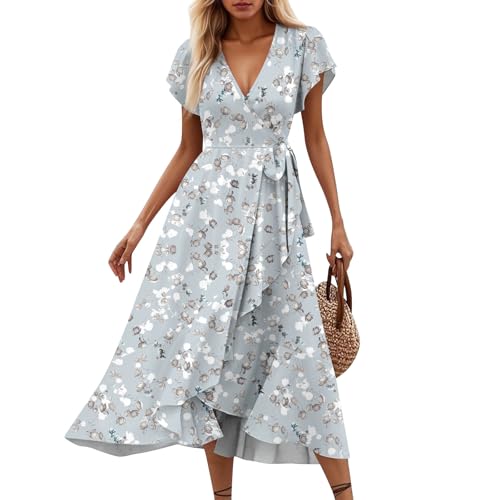 Ansenesna Sommerkleid Damen Lang Elegant Rüschen Wickelkleid Damen Sommer Blumen Sommerkleider Leicht Und Luftig Curvy Strandkleid Frauen V Ausschnitt Tailliert Kleider Geblümt Blumenkleid Ansenesna Sommerkleid Damen Lang Elegant Rüschen Wickelkleid Damen Sommer Blumen Sommerkleider Leicht Und Luftig Curvy Strandkleid Frauen V Ausschnitt Tailliert Kleider Geblümt Blumenkleid von Ansenesna
