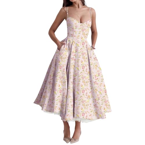 Ansenesna Sommerkleid Damen Lang Elegant Spaghettiträger Kleider Damen Sommer A Linie Korsett Sommerkleider Leicht Und Luftig Träger Maxikleid Frauen Rückenfrei Schick Corset Maxi Trägerkleid Ansenesna Sommerkleid Damen Lang Elegant Spaghettiträger Kleider Damen Sommer A Linie Korsett Sommerkleider Leicht Und Luftig Träger Maxikleid Frauen Rückenfrei Schick Corset Maxi Trägerkleid von Ansenesna