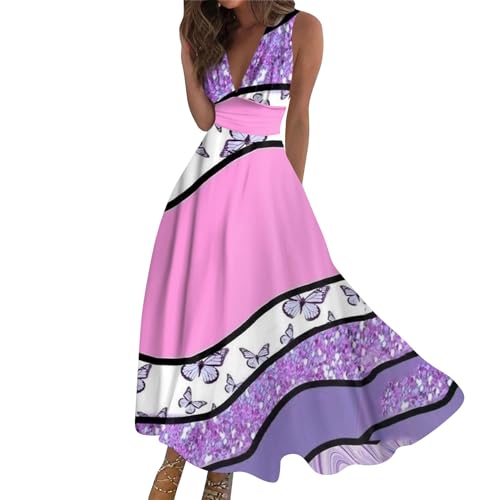 Ansenesna Sommerkleider Damen Leicht Und Luftig Maxikleider Sommer Kleid Lang Elegant Damen Sommerkleid Mit V Ausschnitt Ärmelloses Kleider Glitzerstreifen Perfekt Für Partys Ansenesna Sommerkleider Damen Leicht Und Luftig Maxikleider Sommer Kleid Lang Elegant Damen Sommerkleid Mit V Ausschnitt Ärmelloses Kleider Glitzerstreifen Perfekt Für Partys von Ansenesna