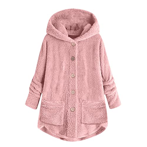 Ansenesna Teddyjacke Damen Mit Kapuze Winterjacke Damen Teddyfleece Warm Gefüttert Wintermantel Frauen Elegant Flauschig Damen-Jacken Winter Plüsch Teddy Jacke Teddyfutter Mantel Mit Knöpfen Ansenesna Teddyjacke Damen Mit Kapuze Winterjacke Damen Teddyfleece Warm Gefüttert Wintermantel Frauen Elegant Flauschig Damen-Jacken Winter Plüsch Teddy Jacke Teddyfutter Mantel Mit Knöpfen von Ansenesna