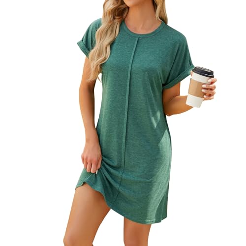 Ansenesna Tshirt Kleid Damen Sommer Kurz Sommerkleid Damen Leicht A Linie Tunika Kleider Frauen Elegant Kurzarm Leichte Luftige Sommerkleider Weite Tshirtkleid Einfarbig Shirtkleid Ansenesna Tshirt Kleid Damen Sommer Kurz Sommerkleid Damen Leicht A Linie Tunika Kleider Frauen Elegant Kurzarm Leichte Luftige Sommerkleider Weite Tshirtkleid Einfarbig Shirtkleid von Ansenesna