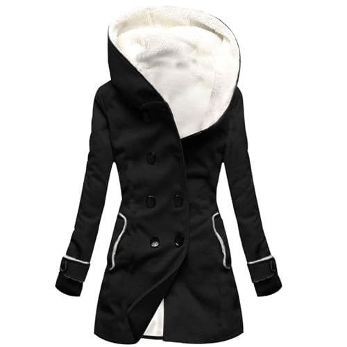 Ansenesna Wintermantel Damen Warm Gefüttert Mantel Damen Winter Mit Kapuze Winterjacke Frauen Elegant Innenfell Damenmantel Innenfutter Herbstjacke Mit Knöpfen Oversize Wintermantel Ansenesna Wintermantel Damen Warm Gefüttert Mantel Damen Winter Mit Kapuze Winterjacke Frauen Elegant Innenfell Damenmantel Innenfutter Herbstjacke Mit Knöpfen Oversize Wintermantel von Ansenesna
