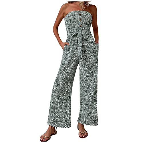 Bandeau Jumpsuit Damen Lang Elegant Weites Bein Sommer Jumpsuits Damen Kuschelig Schulterfrei Strand Overall Einteiler Damen Trägerlos Eleganter Playsuit Onesie Frauen Lange Beine Romper Bandeau Jumpsuit Damen Lang Elegant Weites Bein Sommer Jumpsuits Damen Kuschelig Schulterfrei Strand Overall Einteiler Damen Trägerlos Eleganter Playsuit Onesie Frauen Lange Beine Romper von Ansenesna