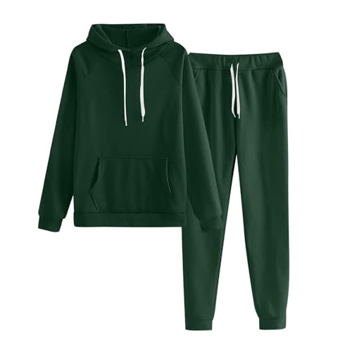 Jogginganzug Damen Set mit Hoodie Zweiteiler Trainingsanzug Damen Winter mit Kapuze Hausanzug Damen Kuschelig Elegant 2 Teilig Hosenanzug Frauen Sportlich Oversize Langarm Anzug von Ansenesna
