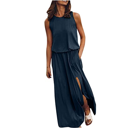 Kleid Mit Schlitz Maxikleider Damen Sommer Ärmellos Sommerkleid Damen Lang Luftige Sommerkleider Elegant A Linie Lange Kleider Frauen Elegante Damenkleider Einfarbig Maxi Strandkleid Kleid Mit Schlitz Maxikleider Damen Sommer Ärmellos Sommerkleid Damen Lang Luftige Sommerkleider Elegant A Linie Lange Kleider Frauen Elegante Damenkleider Einfarbig Maxi Strandkleid von Ansenesna