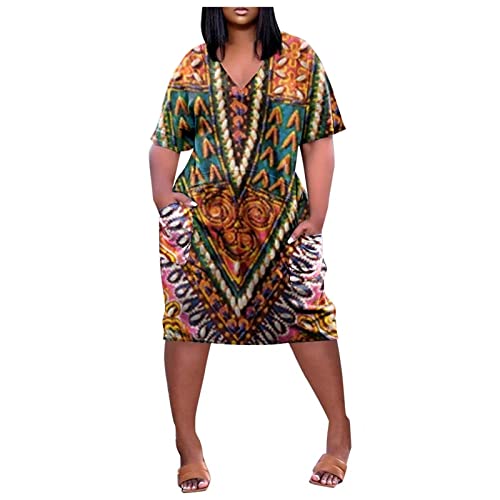 Kleider Für Mollige Frauen V Ausschnitt Boho Kleid Vintage Sommerkleid Damen Große Größen A Linie Knielang Luftige Sommerkleider Mit Ärmeln Frauen Sommer Elegante Damenkleider mit Taschen Kleider Für Mollige Frauen V Ausschnitt Boho Kleid Vintage Sommerkleid Damen Große Größen A Linie Knielang Luftige Sommerkleider Mit Ärmeln Frauen Sommer Elegante Damenkleider mit Taschen von Ansenesna