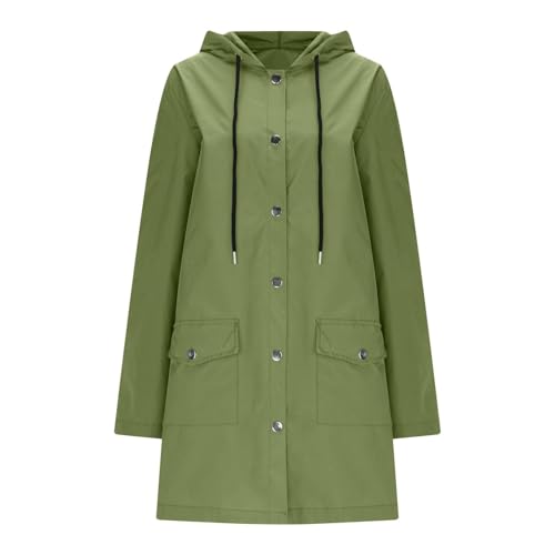 Regenjacke Damen Wasserdicht Atmungsaktiv Softshelljacke Für Damen Lang Regenmantel Winter mit Kapuze Outdoor Fahrrad Winterjacke Frauen Winddicht Wanderjacke Outdoorjacke Windjacke von Ansenesna