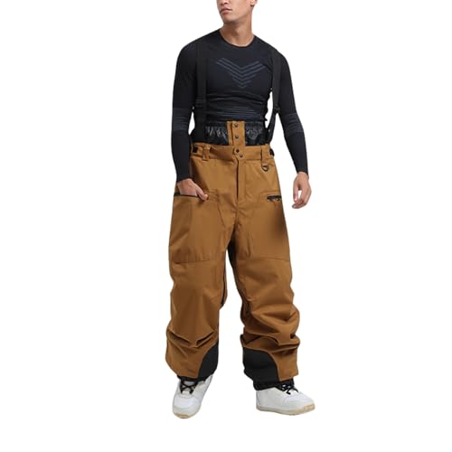 Skihose Herren Baggy Wasserdicht Snowboardhose Herren Mit Träger Hosenträger Skihose Für Männer Winter Warm Ski Hosen Lang Mit Latz Thermo Schneehose Latzhose Verstellbar Skihosen von Ansenesna