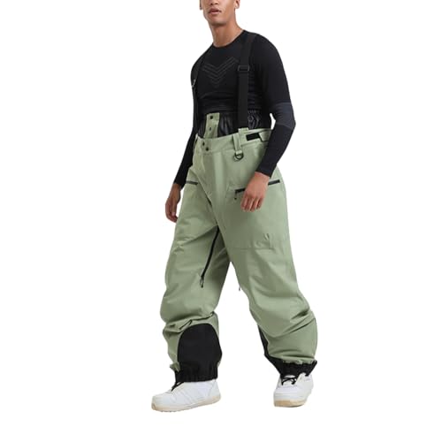 Skihose Herren Baggy Wasserdicht Snowboardhose Herren Mit Träger Hosenträger Skihose Für Männer Winter Warm Ski Hosen Lang Mit Latz Thermo Schneehose Latzhose Verstellbar Skihosen von Ansenesna