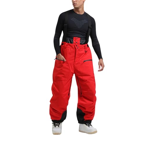 Skihose Herren Baggy Wasserdicht Snowboardhose Herren Mit Träger Hosenträger Skihose Für Männer Winter Warm Ski Hosen Lang Mit Latz Thermo Schneehose Latzhose Verstellbar Skihosen von Ansenesna