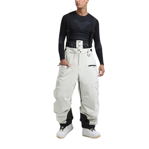 Skihose Herren Baggy Wasserdicht Snowboardhose Herren Mit Träger Hosenträger Skihose Für Männer Winter Warm Ski Hosen Lang Mit Latz Thermo Schneehose Latzhose Verstellbar Skihosen von Ansenesna