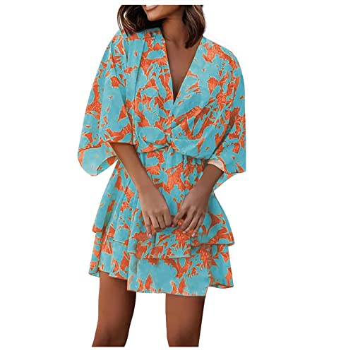 Sommerkleid Damen Kurz Elegant Kleider Damen Sommer A Linie V Ausschnitt Sommerkleider Leicht Und Luftig Mini Kleid Frauen Rüschen Hohe Taille Damenkleider Volant Leichte Strandkleid Sommerkleid Damen Kurz Elegant Kleider Damen Sommer A Linie V Ausschnitt Sommerkleider Leicht Und Luftig Mini Kleid Frauen Rüschen Hohe Taille Damenkleider Volant Leichte Strandkleid von Ansenesna