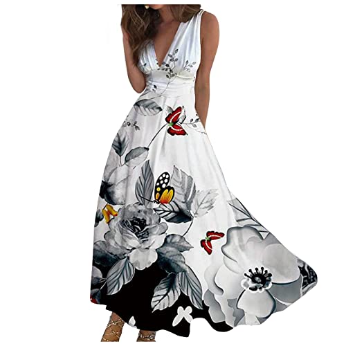 Sommerkleid Damen Lang Elegant Curvy Kleider Damen Sommer Blumen Schicke Maxikleider V Ausschnitt Tailliert Strandkleid Leicht Und Luftig Damenkleider Frauen A Linie Blumenkleid Sommerkleid Damen Lang Elegant Curvy Kleider Damen Sommer Blumen Schicke Maxikleider V Ausschnitt Tailliert Strandkleid Leicht Und Luftig Damenkleider Frauen A Linie Blumenkleid von Ansenesna