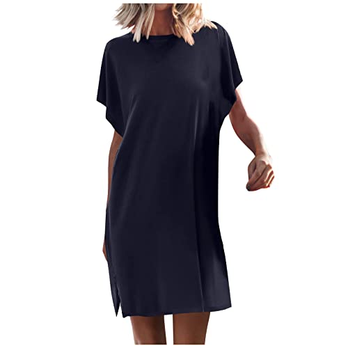 Tunika Kleid Fledermausärmel Tshirt Kleider Damen Sommer Kurz A Linie Sommerkleid Damen Elegant Luftige Sommerkleider Mit Schlitz Leichte Kleid Frauen Einfarbig Elegante Damenkleider Tunika Kleid Fledermausärmel Tshirt Kleider Damen Sommer Kurz A Linie Sommerkleid Damen Elegant Luftige Sommerkleider Mit Schlitz Leichte Kleid Frauen Einfarbig Elegante Damenkleider von Ansenesna