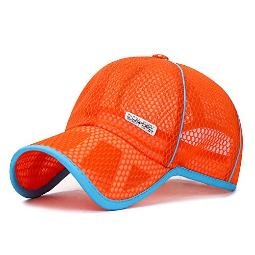 Anshili Kinder Junge Mesh Cap Baseball Cap atmungsaktive Mädchen Kappe für Sommer (Orange) von Anshili