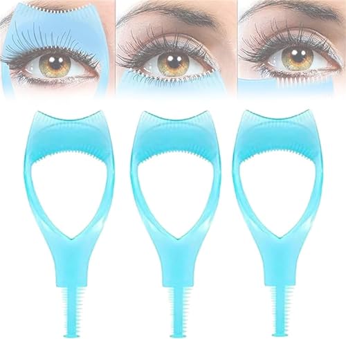 3-in-1-Wimpernwerkzeug, Mascara-Schutz-Applikator, Mascara-Wimpernschutz, 3-in-1-Wimpern-Werkzeuge, Mascara-Schutz-Applikator, Wimpernapplikator-Werkzeug (blau x 3) von Anshka