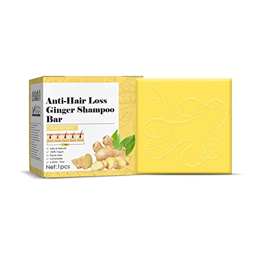 Ginger Shampoo Soap,Hair Growth Shampoo Bar,Anti-Hair Loss Shampoo Bar,Ginger Hair Growth Shampoo Soap Helps Stop Hair Loss for Men & Women (1pcs) von Anshka