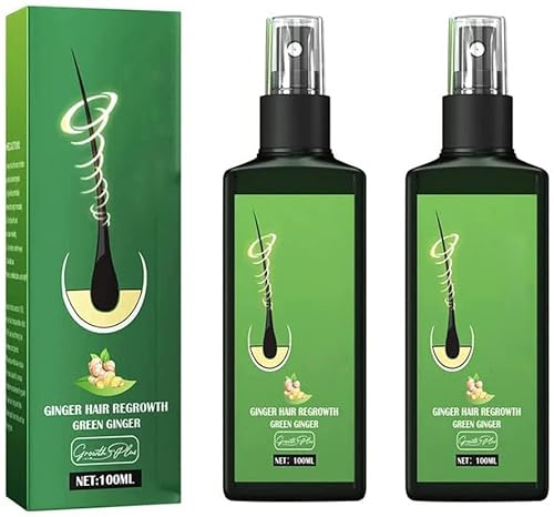 Growthplus Nourishing Ginger Spray 100ML,Organic Growth Plus Nourishing Ginger Spray Hair Growth for Men Women (2pcs) von Anshka