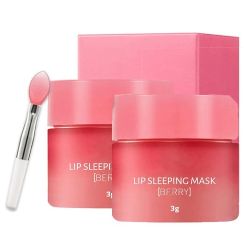 Lip Sleeping Mask, Lip Sleeping Care Special Mask Care Moisture Korean Lip Balm Smooth, Lip Sleeping Mask, Lip Mask Overnight, Lip Mask for Dry Chapped Peeling Cracked Lips (2pcs) von Anshka