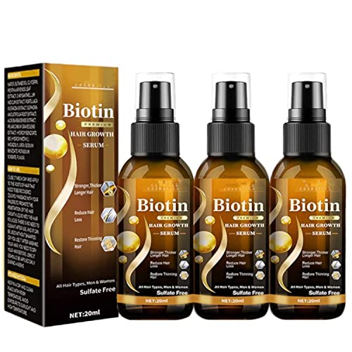 Re'Awaken Hair&Beard Serum Spray,Biotin Hair Growth Booster Serum,for Women & Men Hair Loss and Hair Regrowth,Reduce Hair Loss,Restore Thinning Hair (3pcs) von Anshka