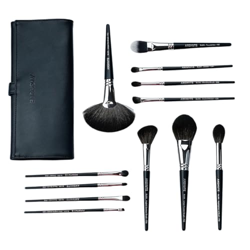 Anshute 12-teiliges professionelles Make-up-Pinsel-Set aus natürlichem Ziegenhaar mit reisebereitem Make-up-Pinsel-Organizer – 5 Gesichts- & 7 Augenpinsel Super weiche Borsten, Vielzahl von Pinseln Anshute 12-teiliges professionelles Make-up-Pinsel-Set aus natürlichem Ziegenhaar mit reisebereitem Make-up-Pinsel-Organizer – 5 Gesichts- & 7 Augenpinsel Super weiche Borsten, Vielzahl von Pinseln von Anshute