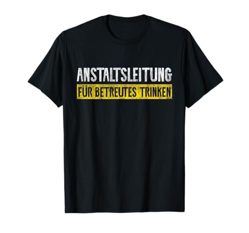 Anstaltsleitung Motive T-Shirt - Herren, Cartoon-Fans, Schwarz, S, Klassisch, Halbarm, Small von Anstaltsleitung Motive