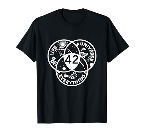 Answer 42 Universe Antwort auf Alles Geschenkidee - 42 Antwort auf alle Fragen - Life Universe Everything T-Shirt - Herren - Männer - Halbarm - Polo T-Shirt - Schwarz - S von Answer 42 Universe Antwort auf Alles Geschenkidee